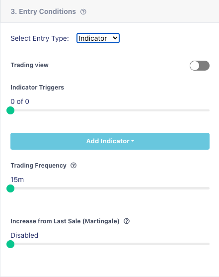 DCA Trading Bot Settings